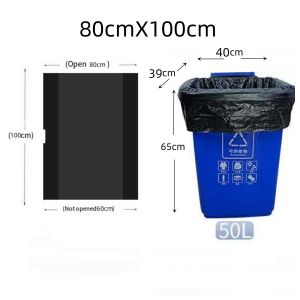 Zniuol  High Quality Garbage bag Thick Trash Bag Set of 100 Pcs