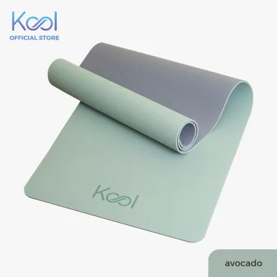 Kool 6 mm Non-Slip TPE Mat For Floor Workout - Exercise/Fitness/Yoga/Pilates (Avocado Green)