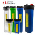 Hydropure Filter Housing 10SL 20SL 20BB 10 Inch Water Filter Kitchen with Holder Wrench Clear/Green/Blue. 