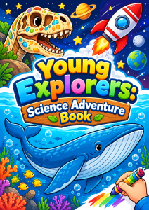 🚀 Young Explorers: Science Adventure Book 🌊🦖