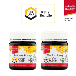 NZ Health Naturally UMF 10+ Bundle (2 x 250g) Manuka Honey (EXPIRY DATE 31.01.2029) HALAL