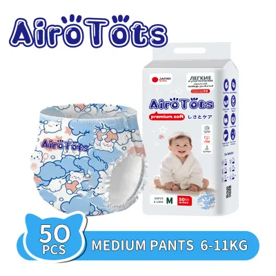 Airotots Baby diaper Pull-Up Pants 50pcs diaper for baby Large Size M L XL XXL XXXL 4XL 5XL Breathable