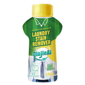 QinjieAi 2 in 1 Laundry Stain Remover Strong Decontamination Laundry Detergent Powder