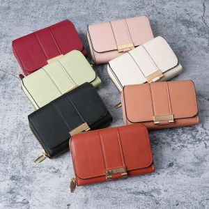 CLARO Large Capacity Women Wallet Multi-functional Zipper Closure Multi-card Slot Wallet Vintage Style Large Capacity Billfold Women Girls