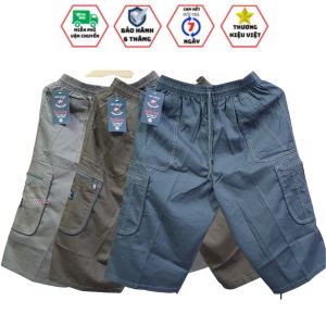 Quần Short Nam Kaki Túi Hộp Lưng Thun Co Giãn From Rộng Thoải Mái Có Túi Khóa Kéo -therapy6868-