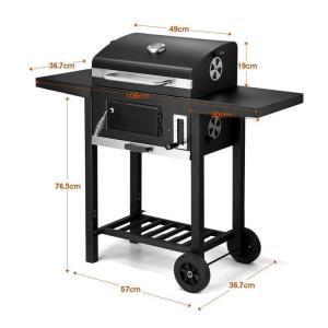 Kingkong Outdoor patio integrated 2/4 burner gas grill (stainless steel) charcoal gas grill for easy mobility