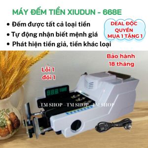 máy đếm tiền xindun-668E phát hiện tiền giả phát hiện tiền lẫn loại siêu chuẩn bảo hành 18 tháng