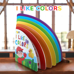 BEAR TALE Kids Color Recognition Book Rainbow Color Enlightenment Board Book For Nursery Educational 12Pages