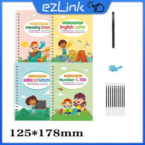 4 Books/Set Magic Practice Writing Book Reading And Writing Book Learning Copybook For Kids