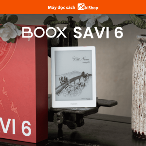 Máy đọc sách Savi 6 Chính hãng Akishop kèm bao da nam châm chính hãng