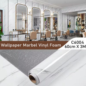 Wallpaper Dinding Motif Vinyl Marble Foam Roll Sticker Kamar Dekorasi PET 60cm x 3m A27 ALBINO88