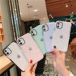Fashion Transparent Diamond Pattern Phone Case For iPhone 12 13 14 15 Pro Max 7 8 Plus 11 Pro XS Max XR X Shockproof Soft Silicone Protective Cover Rhombus Casing Womens Protective Cases