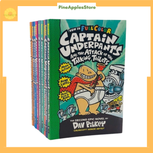 Truyện Captain Underpants tiếng anh bộ 12 cuốn nhập khẩu