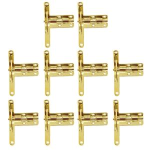 10pcs 90° 30X33mm Angle Wooden Box Supports Hinge for Small Wooden Watch Box Wooden Lid Hardware Wine for Case