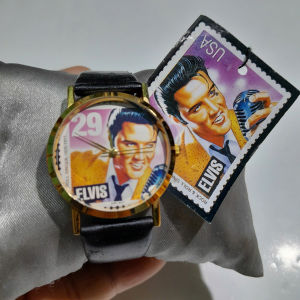 Đồng hồ nữ dây da ELVIS USA size 33mm sưu tầm second hand