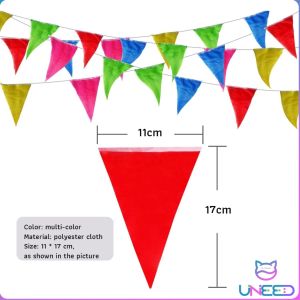 Need. 50 Meter Multicolor Decorative Flag Bunting Triangle Flags Birthday Party Grand Opening Decorations