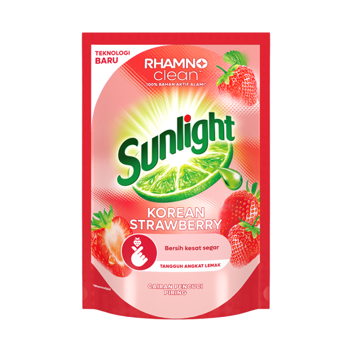 Sunlight Sabun Cuci Piring Extra Korean Strawberry Refill 560 Ml