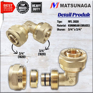 MATSUNAGA SAMBUNGAN ELBOW PIPA AIR PANAS KUNINGAN – PIPA X PIPA