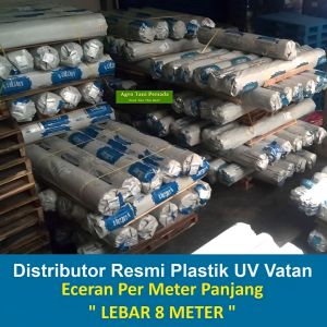 Plastik UV Vatan Turki ECERAN PER METER PANJANG dengan LEBAR 8 Meter 14 Persen 200 Mikron Kandungan UV IR EVA AB LD
