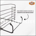 RAK BESI SABUN 2 SUSUN - Rak Kamar Mandi / Rak Serbaguna Gantung + Kaki. 