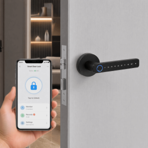 TIMES LORD Smart Smart Fingerprint Door Lock Bluetooth Remote Lock Electronic Digital Door Handles Intelligent Lock Key Biometric Door Lock Home Security
