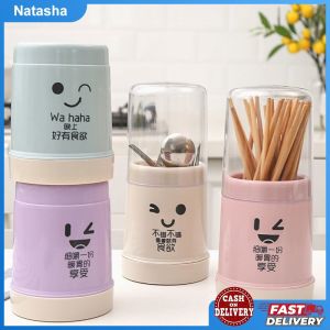 Dustproof Chopstick Holder with Cover Cylinder Detachable Flatware Rack Spoon And Fork Organizer
