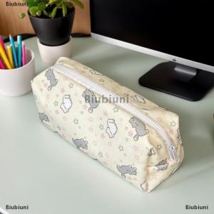[COD] Biubiuni กระเป๋าใส่ดินสอลายแมวการ์ตูนน่ารักเรียบง่ายกระเป๋าจัดระเบียบเครื่องเขียนแบบพกพาอุปกรณ์การเรียนสำหรับเด็กผู้หญิงน่ารักกระเป๋าเก็บเครื่องสำอาง