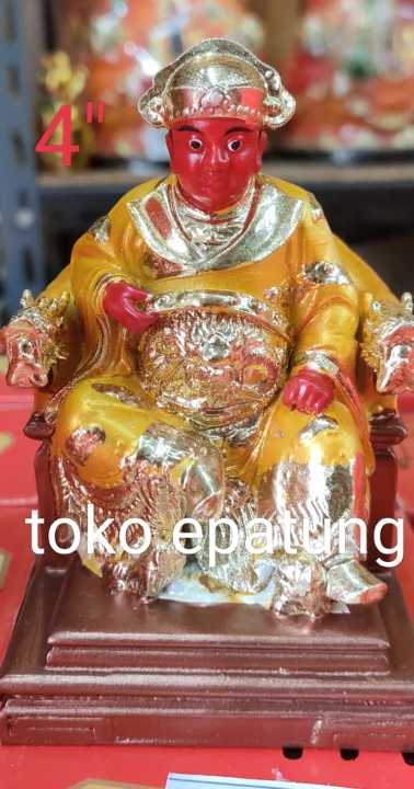 patung dewa ke sing kong / kong tek cun ong - fiber- 4 inch -l2
