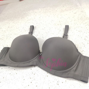 Bra Plain Seamless Cup C/D #38-44 Wired Plus Size Thin Sponge 4 Hooks Bra Non-Itchy Cool Feeling Ladies Lingerie Wear (KIENA 3288)