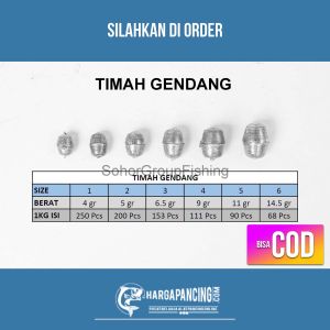 Timah Pancing Model Gendang