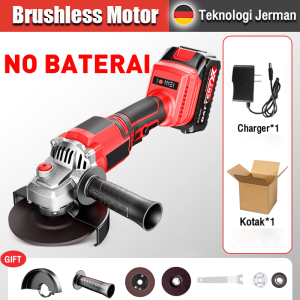 REAIM Mesin Gerinda listrik Brushless 4Inch 450W Mesin Gerinda Baterai Tangan Cordless Angle Grinder