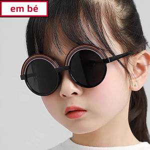 Kính Râm cho bé 2-9 tuổi form tròn hoạt hình Cầu Vồng đủ màu sắc thay đổi phong cách em bé của bạn mã T8835
