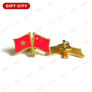 Huy hiệu cài áo lá cờ đôi Việt Nam - Trung Quốc