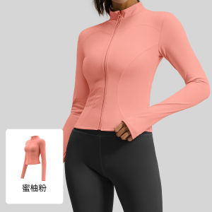 2026 Hot Sale [ Shipped from China ] Juyitang Plus Size Yoga Wear High Elasticity Peach Solid Color Shapewear Top Womens Running Sports Fitness Jacket Summer B3