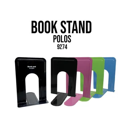 V-TEC Book Stand / 2pc Book End / Sandaran buku SET / Penyangga buku / Book stand POLOS / Pembatas Buku