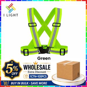 （Wholesale/1 CTN）Safety Reflective Vest Strap Adjustable Warn Vest Strap High Visibility
