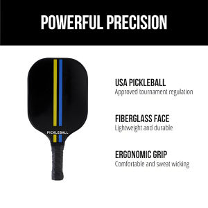 FUYOGI Pickleball Racket Good Grip Fiberglass Sweat-absorbing Handle Ergonomic Sports Exercise