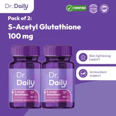 does s acetyl glutathione lighten skin Dr. Daily S-Acetyl Glutathione | Advanced Glutathione | Antioxidant, Skin  Lightening, Detox