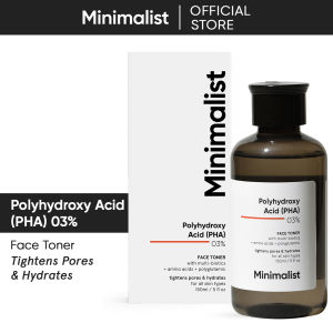 Minimalist PHA 3% Alcohol Free Hydrating Face Toner for Pore Tightening & Mild Exfoliation | All Skin Types | For Women & Men