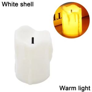 1/4pcs LED Candle Lights Flameless Fake Candles Battery Powered Atmosphere Tealights Christmas Wedding Party Home Decorations