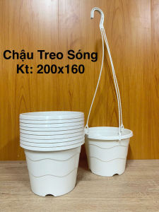 COMBO 10 CÁI CHẬU TREO SÓNG 200 CÓ 6 LỰA CHỌN MÀU SẮC