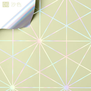 Kertas Buket Sinar laser Cellophane Symphony Silk Flower Wrapping Hologram KB6009