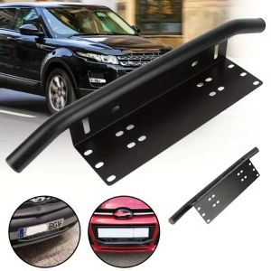 Front Bumper License Plate Off Road LED Light Bar Frame Holder Log Light Mount Bracket Universal SUV Lamp Holder