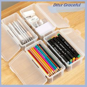 Ditur Cosmetic Makeup Boxes Transparent Pencil Case Foundation Blush Eyeshadow Brushes Holder Desktop Stationery Storage Organizer