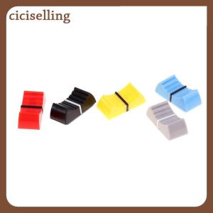 [ciciselling] 10PCS Fader Knob Cap Touch Sensitive Slider Ribbed Mixer Desk Switch Knob Cap