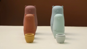 Educational Nesting Dolls for Toddlers Soft Silicone Nested Doll Set Child Space Learning Kids Matryoshka Toy