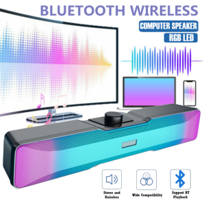 NBY217L RGB USB Audio Speaker Colorful Lighting Effect with 3.5mm jack for PCLaptopMobile Phone