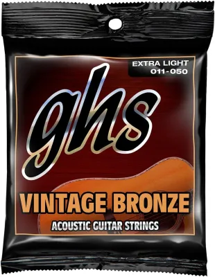 สายกีตาร์โปร่ง GHS SETS Acoustic Guitar Strings VINTAGE BRONZE