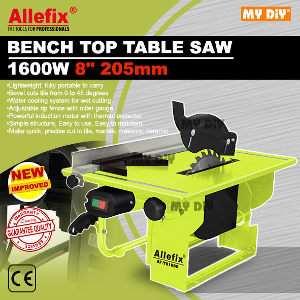 MYDIY Online2u Allefix Table Saw 8" 1600W Bench Top Table Saw Miter