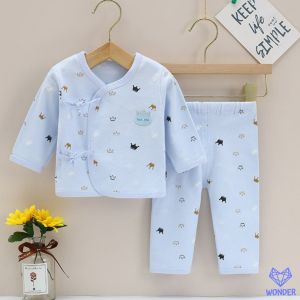 ชุดเด็กแรกเกิด (0-6 เดือน) ผ้าคอตตอน เสื้อผ้าเด็ก เสื้อผ้าเด็กแรกเกิด เสื้อผ้าเด็กทารก ของใช้เด็กแรกเกิด เตรียมคลอด newborn baby ขายาว OK036